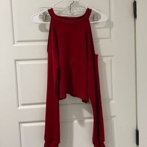 Shein cropped cold shoulder top